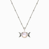 Awe Inspired Triple Moon Charm Necklace | Gold/Standard Cable Chain