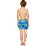 Tom & Teddy Boy's Turtle Shorts | Blue & Lime