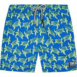Tom & Teddy Men's Turtle Shorts | Blue & Lime