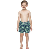 Tom & Teddy Turtle Swim Trunk | Navy & Green Size 9-10