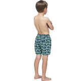 Tom & Teddy Turtle Swim Trunk | Navy & Green Size 11-12