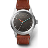 Triwa Brushed Grey Tio Watch | Brown Classic