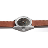 Triwa Brushed Grey Tio Watch | Brown Classic
