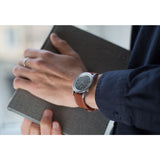 Triwa Brushed Grey Tio Watch | Brown Classic