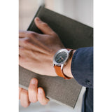 Triwa Brushed Grey Tio Watch | Brown Classic