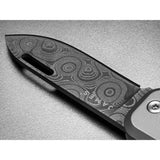 The James Brand The Elko Knife | Titanium/Damascus Straight