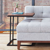 Gus* Modern Tobias Nesting Table | Walnut/Black ECNTTOBI-wn-bl