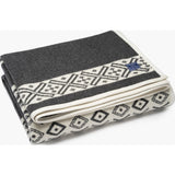 Faribault Tofte Fair Isle Wool Blend Blanket | Natural/Heather Charcoal 16347 Twin/16354 Queen