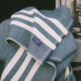 Faribault Trapper Wool Throw | Navy/Natural 6201 50" x 72"