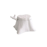 Michiko Shimada Tree Stump Salt/Sugar Cellar | White