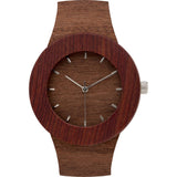 Analog Carpenter Makore & Red Sanders Wood Watch | Markings
