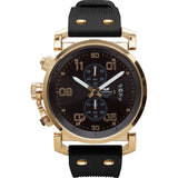 Vestal Uss Observer Chrono Watch | Black/Gold/Black OBCS009