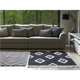 Lorena Canals Zig-Zag Washable Rug | Black