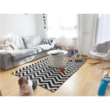 Lorena Canals Zig-Zag Washable Rug | Black