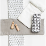 Zestt Sadie Organic Cotton Muslin Swaddle | Grey & White