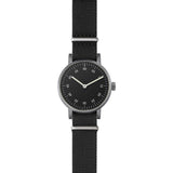 VOID V03B Brushed Round Basic Black Watch | Black Nylon V03B-BR/BL/BL