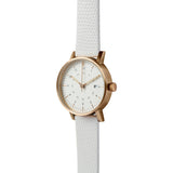 VOID V03D Round Date White Copper Watch | White Lizard Pattern V03D-CO/WL/WC