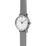 VOID V03D Metis Brushed Round White Watch | Grey Leather