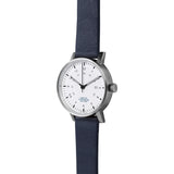 VOID V03D Stockholm Brushed Round White Watch| Royal Blue Leather