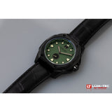 Lum-Tec V9 Big Date Watch - Black Croc Leather Strap