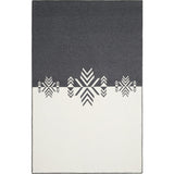 Faribault Vermillion Mirror Wool Throw | Charcoal/Natural 16699 50x72