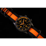 Lum-Tec Vortex D3 Solar Watch| Black/Orange