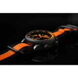 Lum-Tec Vortex D3 Solar Watch| Black/Orange