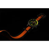 Lum-Tec Vortex D3 Solar Watch| Black/Orange