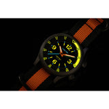 Lum-Tec Vortex D3 Solar Watch| Black/Orange