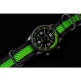 Lum-Tec Vortex D5 Solar Watch | Black/Green