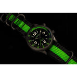Lum-Tec Vortex D5 Solar Watch | Black/Green