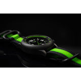 Lum-Tec Vortex D5 Solar Watch | Black/Green