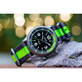 Lum-Tec Vortex D5 Solar Watch | Black/Green