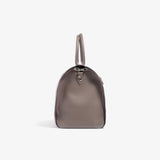 Hook & Albert Women's Garment Weekender Bag | Leather Taupe w/ Gunmetal Zipper LDGWB-TUP-GNM