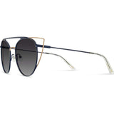 Shwood Zena Sunglasses | Sapphire/Gold -Grey Fade Polarized WWTS3G2P