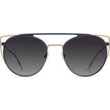 Shwood Zena Sunglasses | Sapphire/Gold -Grey Fade Polarized WWTS3G2P