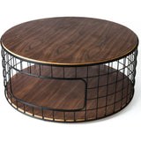 Gus* Modern Wireframe Coffee Table | Black/Walnut ECCTWIRE-bp-wn