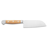 Gude Alpha Olive Santoku Knife With Hollow Edges | 7"