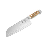 Gude Alpha Olive Santoku Knife With Hollow Edges | 7"