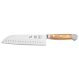 Gude Alpha Olive Santoku Knife With Hollow Edges | 7"