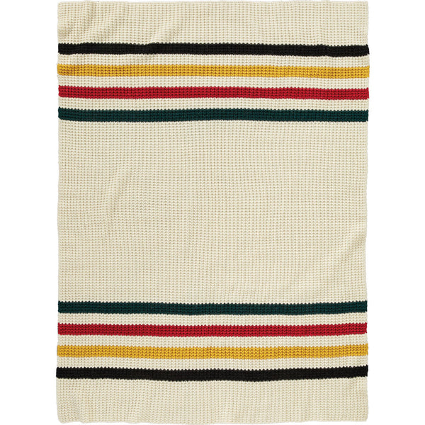 Pendleton Glaciar Park Knit Throw Blanket | White- XF251 50717