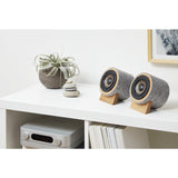 Well Rounded Sound Yorkie Speaker Set | Oak/Light Gray Yorkie O/LG