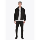 Zanerobe Men's Jumpshot Track Jacket | Black/White 504PRE