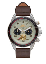 Vestal ZR-2 Italian Leather Watch | Dark Brown/Silver/Marine-Gold
