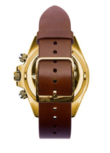 Vestal ZR-2 Italian Leather Watch | Cordovan/Gold/Orange