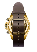 Vestal ZR-2 Italian Leather Watch | Dark Brown/Gold/Teal