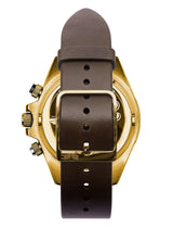 Vestal ZR-2 Italian Leather Watch | Dark Brown/Gold/Black