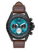 Vestal ZR-2 Italian Leather Watch | Brown/Black/Teal
