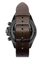 Vestal ZR-2 Italian Leather Watch | Dark Brown/Gun-Gold
