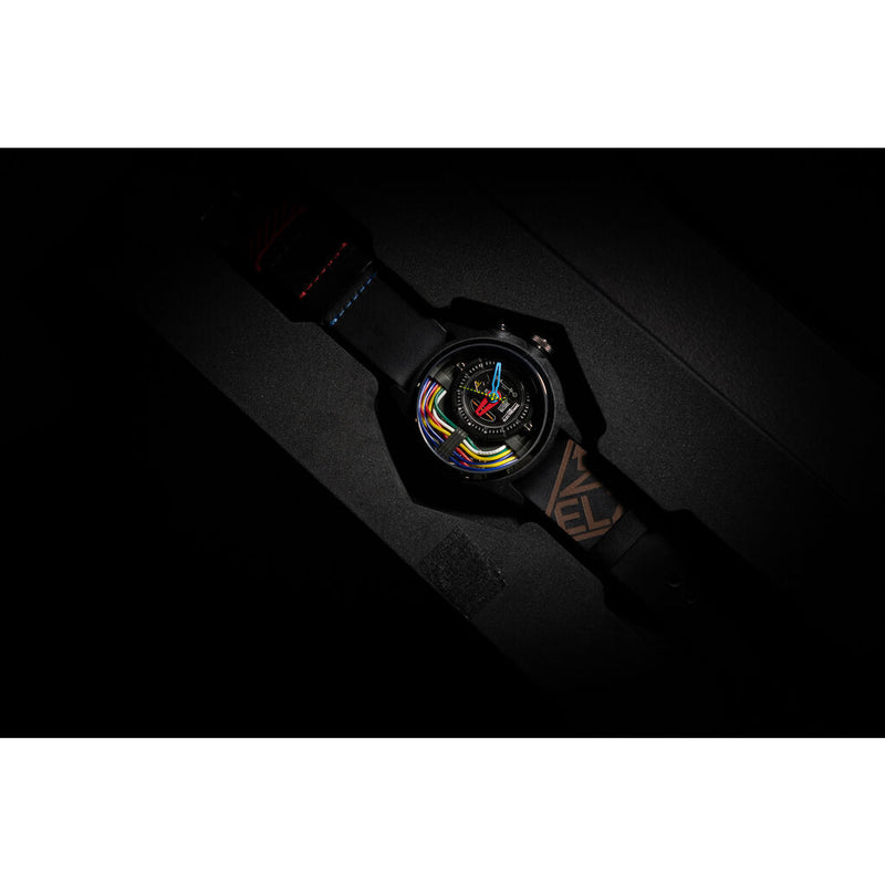 The Electricianz Electric Code watch | Carbon Z Black Leather